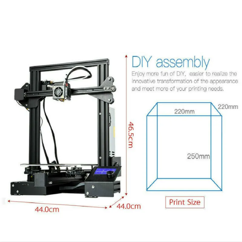 Плюс Модернизированная версия DIY Высокоточный 3d принтер модернизированная магнитная сборка пластина повторное отключение питания печать DIY комплект