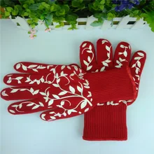 LC Арамидные волокна перчатки для барбекю, горячий легкий вес с силиконовым покрытием барбекю перчатки для гриля, термостойкие перчатки, прихватки