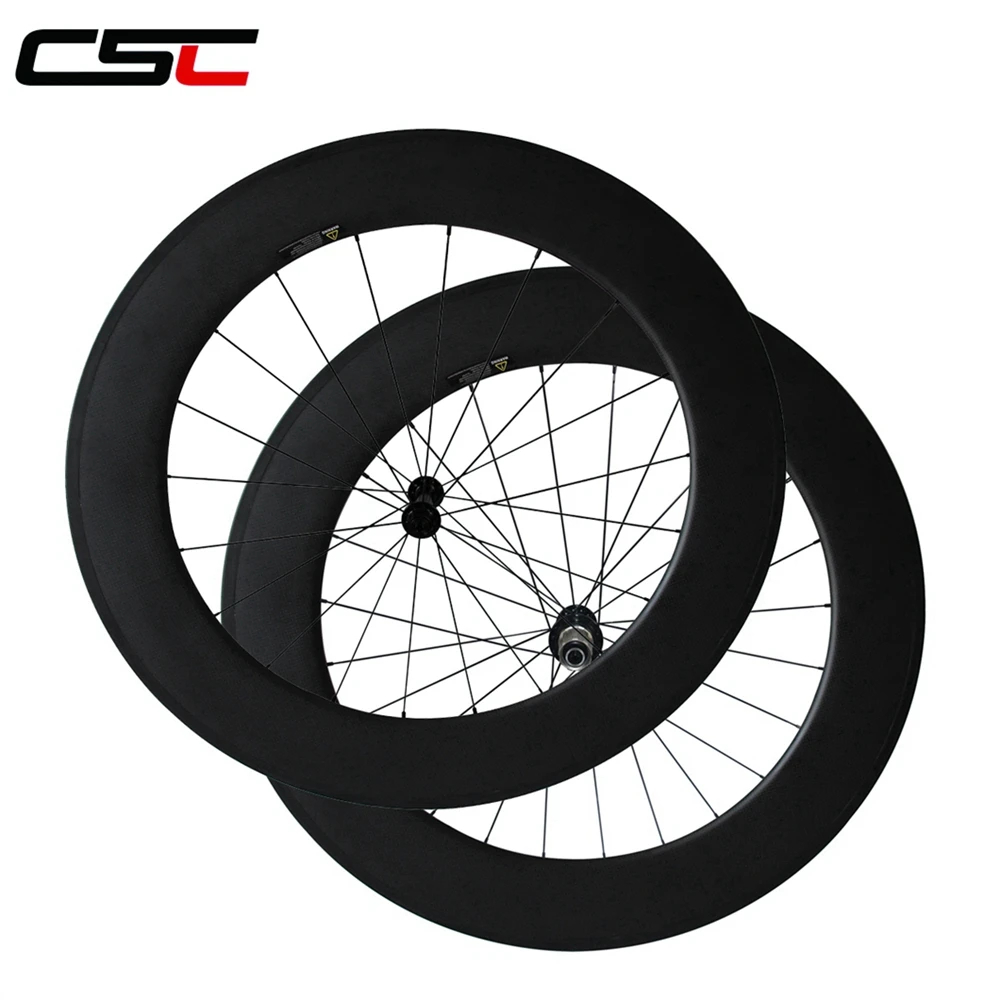 Best Ultra light 1035g 23mm width 24/38/50/60/88mm depth clincher or tubular carbon road bike wheels R13+ Mac aero 424 spokes 2