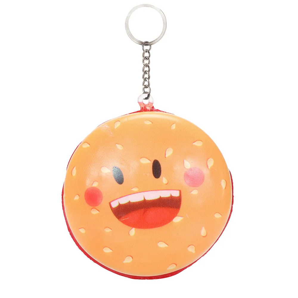 

Squishies Kawaii Hamburger Slow Rising Cream Scented Keychain Stress Relief Toys Super rising Elastic Environmentally PU z1208