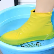 1 пара многоразовых латексных Противоскользящих резиновых сапог для дождливой погоды, водонепроницаемая обувь для дождливой погоды, чехлы для обуви S/M/L, аксессуары для обуви