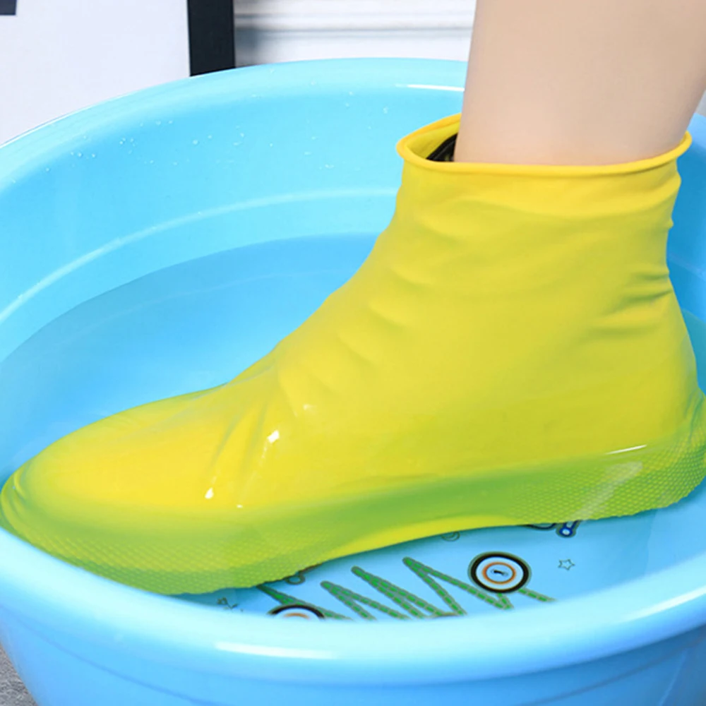 

1Pair Reusable Latex Slip-resistant Rubber Rain Boot Overshoes Waterproof Rain Shoes Covers S/M/L Shoes Accessories