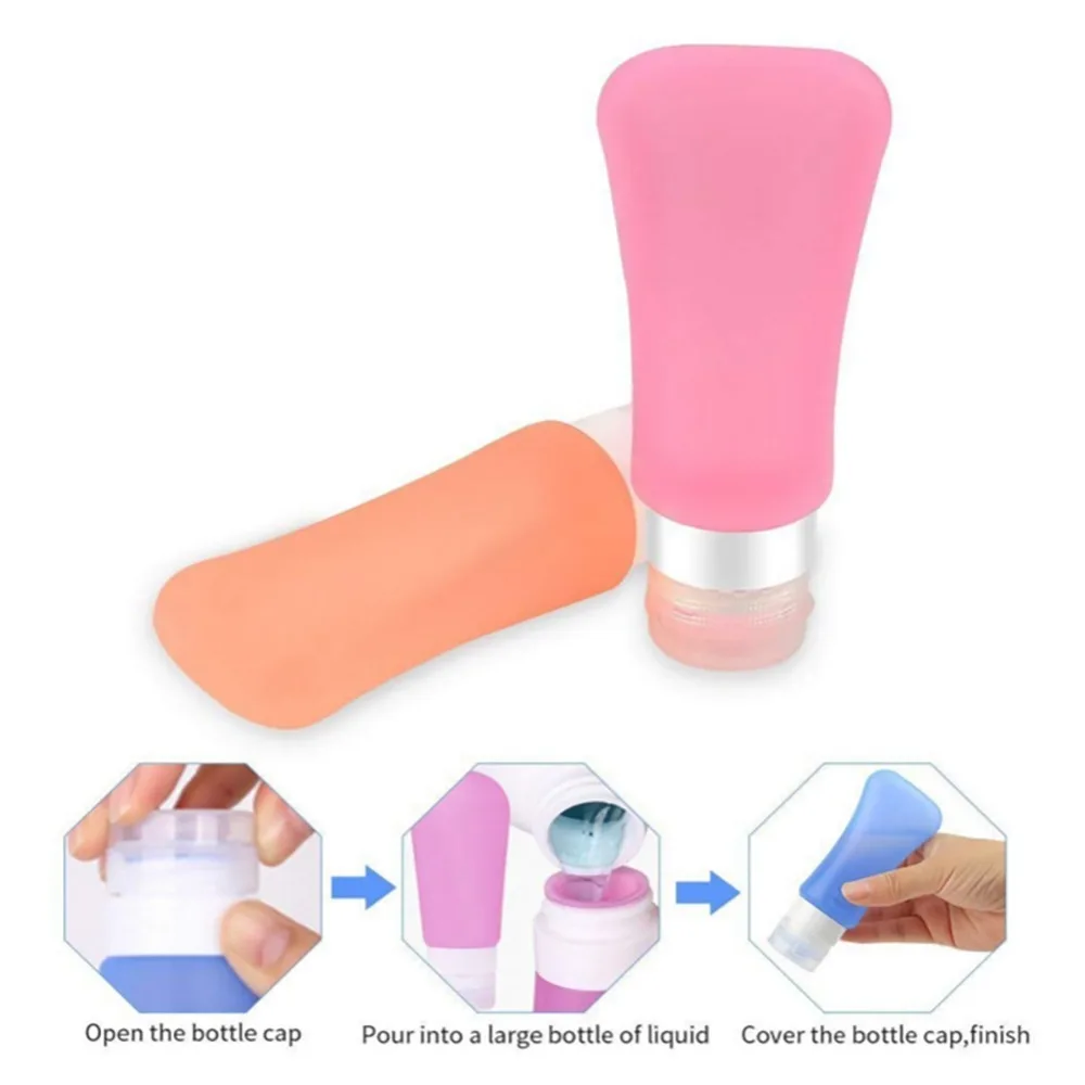 

Travel Silicone Travel Bottle Container Cosmetic Empty Container Plane for Cream Shampoo Lotion Shower Gel TSA Airport Approved