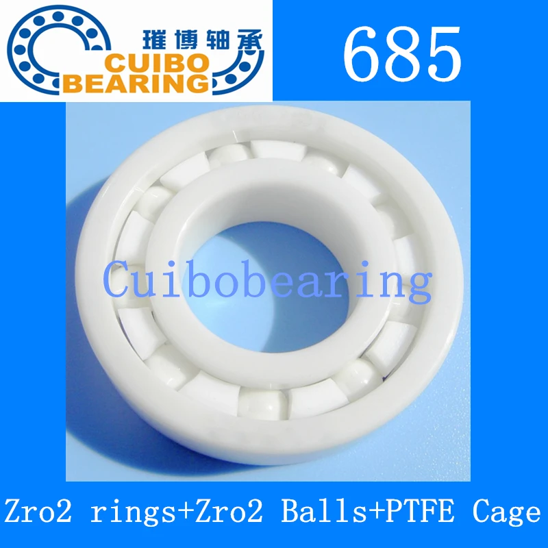 

10pcs/lot 685 full Ceramic bearing 5x11x5 mm Zirconia ZrO2 Ceramic ball bearings 685