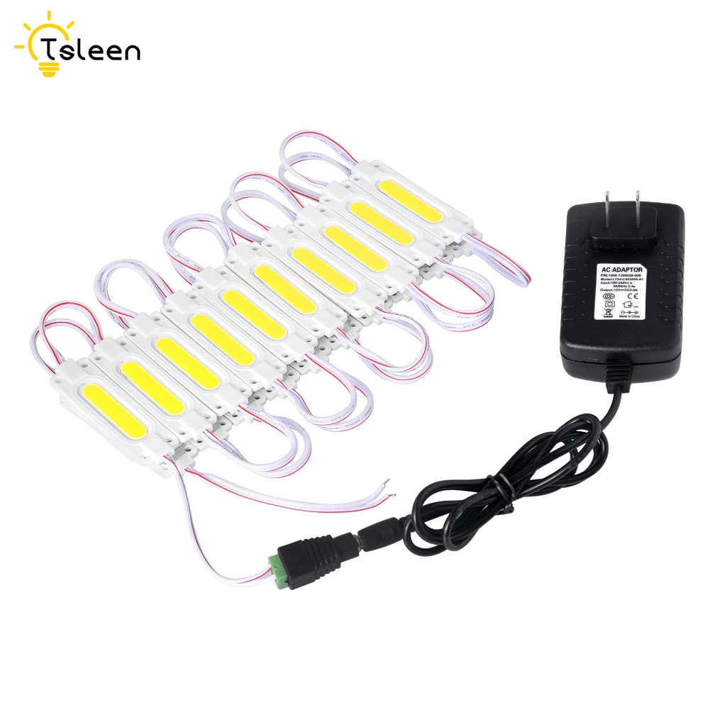 

Super Bright DC 12V 40W COB LED Module Light Waterproof Decorative Lamp Set With 2A Power Adapter DC Connector US/EU/UK/AU Plug