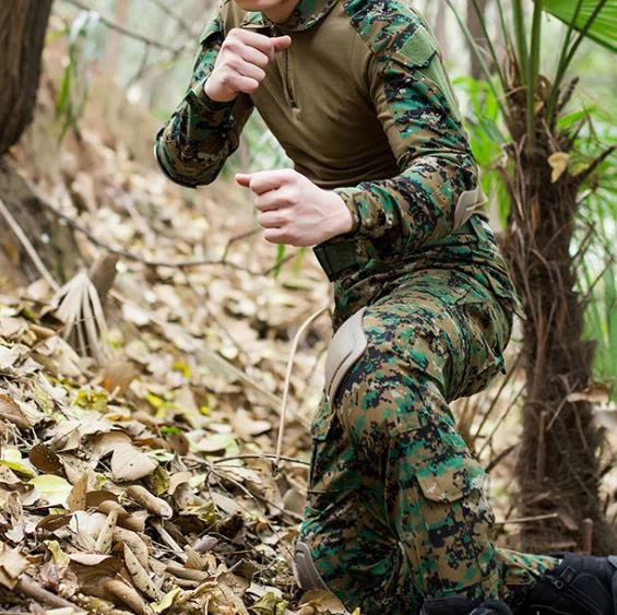 

Military Army Combat Uniform Hunting shirt pants with knee pads Military Army Suit with elbow knee pads