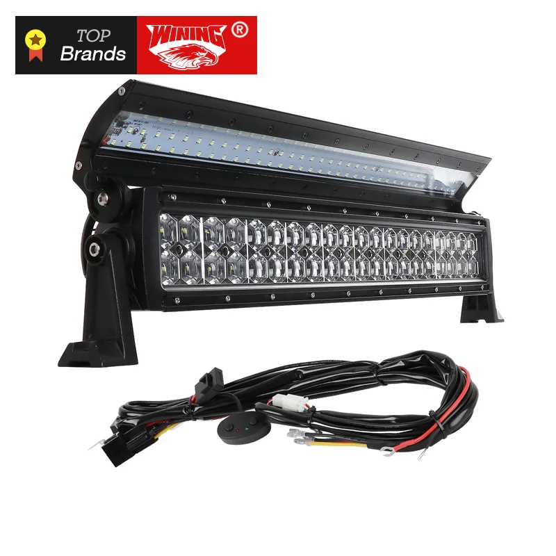 

WINING New 6D Flip Cover Double Row LED Light Bar for Offroad 4WD Truck Trailer 4x4 SUV ATV Spot Flood Combo Beam KAMAZ Lada