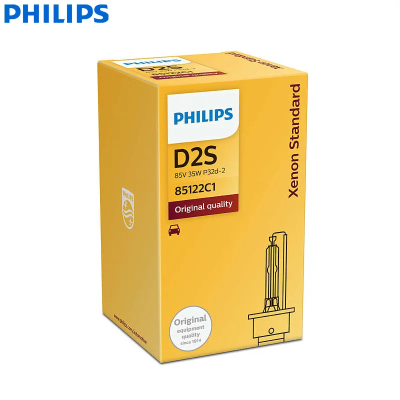 Philips Xenon стандарт D2S 85122C1 35 Вт оригинальные ксеноновые HID фары автомобиля лампы авто лампы ECE OEM качество(один