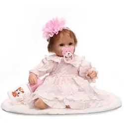 18 "Прекрасная кукла reborn Младенцы на продажу силиконовые 42 см куклы-младенцы reborn Мунекас ручной работы возрождается девушки игрушки игровой