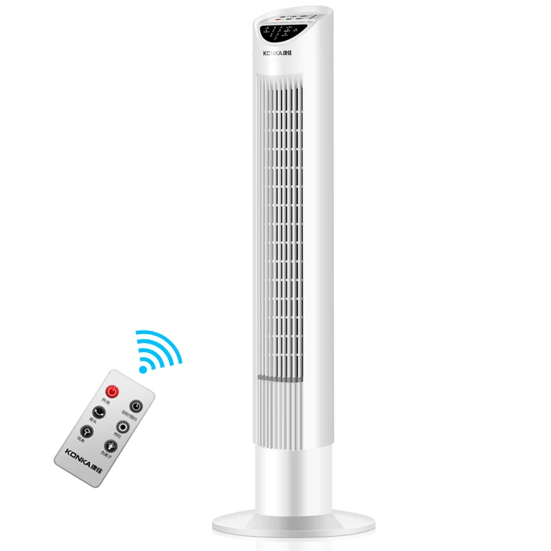 

15Hour Timing Tower Fan Without Vane Table Floor Electric Cooling Fan Mute Leafless Fan Remote Control Vertical Negative Ion Fan