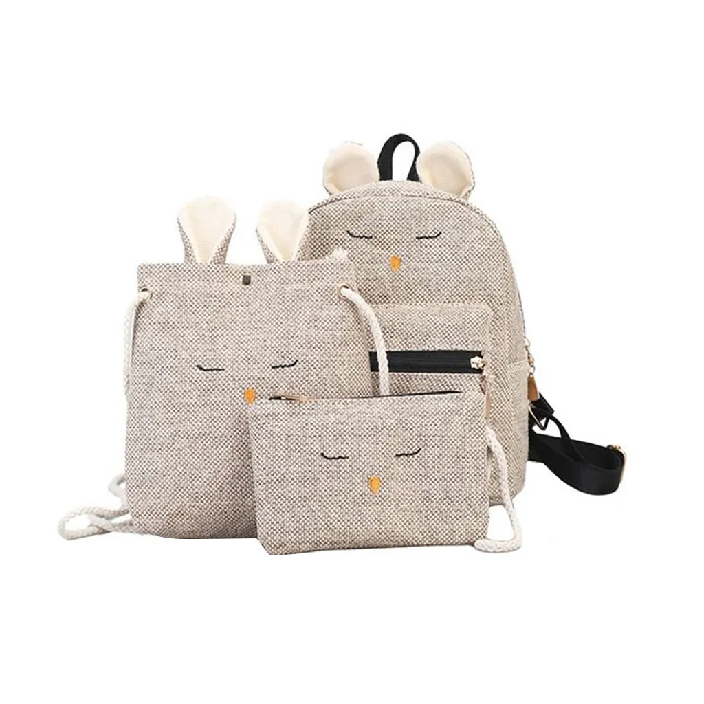 

OCARDIAN Backpack 3-piece Set Women Girl Color Matching Wild Leisure Travel Bag Student Bag Backpack New Fashion Dropship May10