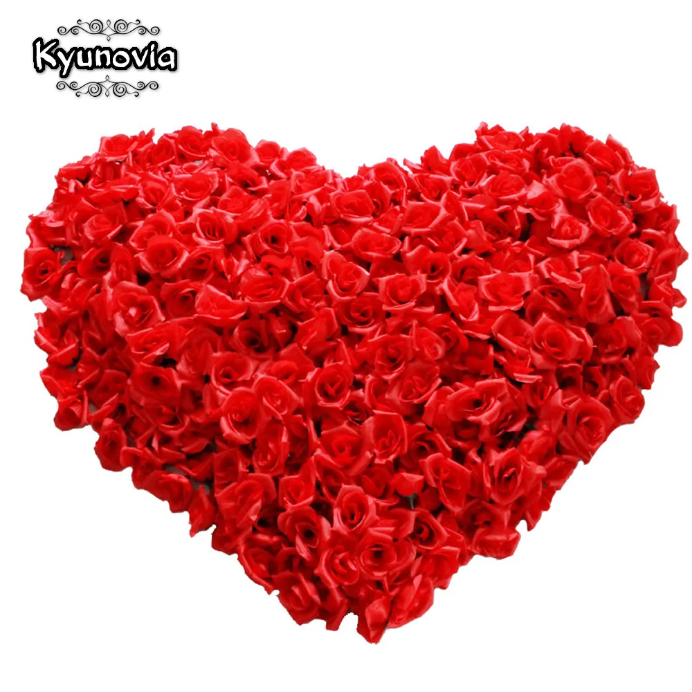 

Kyunovia 100pcs/lot cute mini candy color rose Artificial Silk Flower Heads party Hair dressing rose petals for weddings FW112