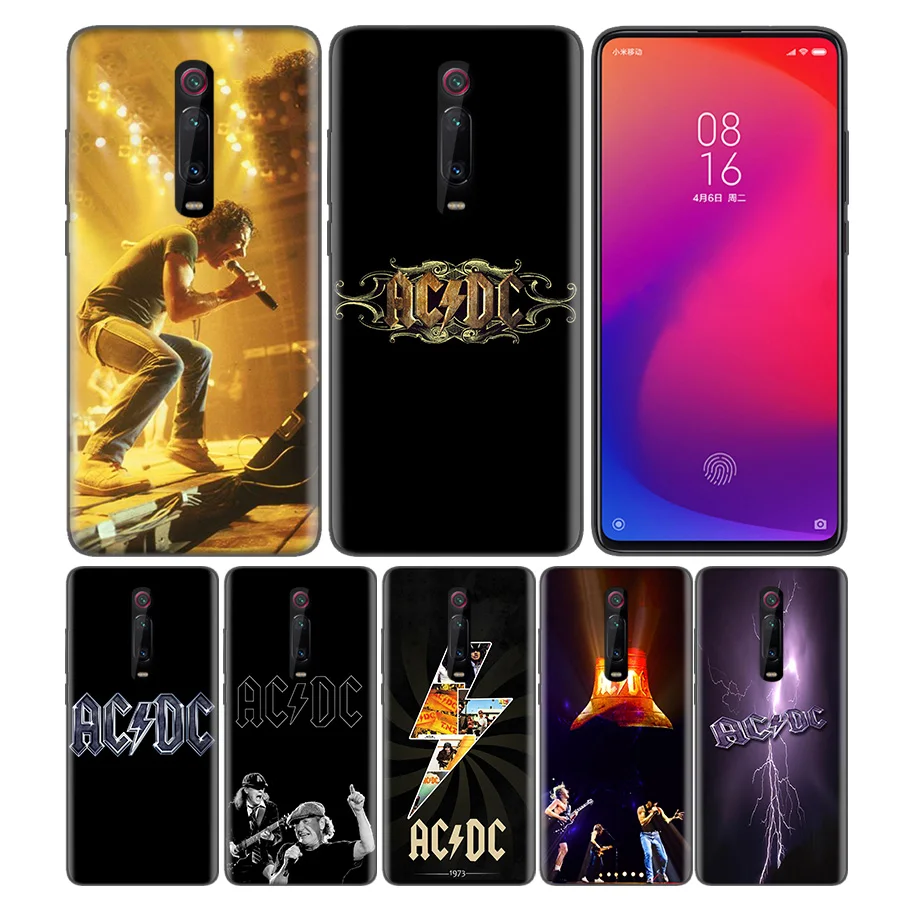 

Phone Pattern Black Rubber Soft Silicone Case Bag Cover for Redmi 7A Note 7 6 7S Y3 K20 Pro Core Shell ac dc acdc poster Malcolm