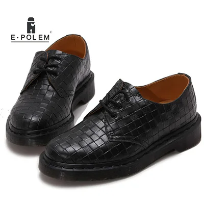 

high quality men shoes for winter Genuine Full Grain Leather 39-44 men weave shoes luxury brand shoe Free shipping
