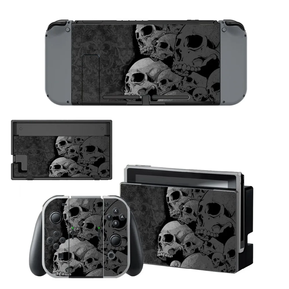 Наклейка с черепом для Nintendo Switch nindoswitch NS консоль контроллер Наклейка виниловая кожа наклейки протектор чехол для игры аксессуары