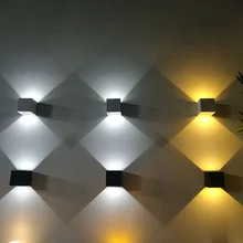 VW наружный настенный светильник 6 Вт 550лм Уличный настенный светильник современный алюминиевый ip65 водонепроницаемый свет открытый настенный светильник для крыльца