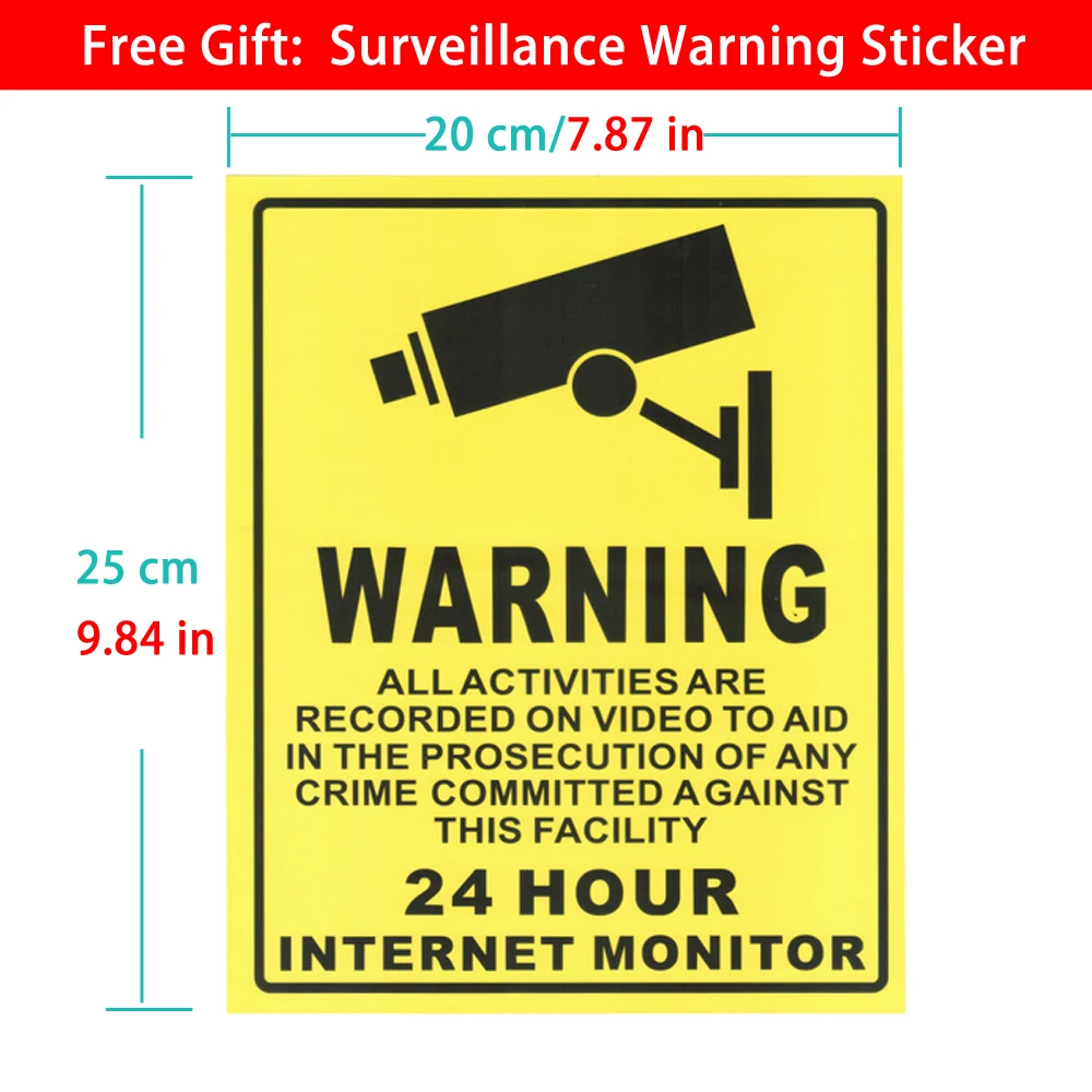 surveillance warning sticker