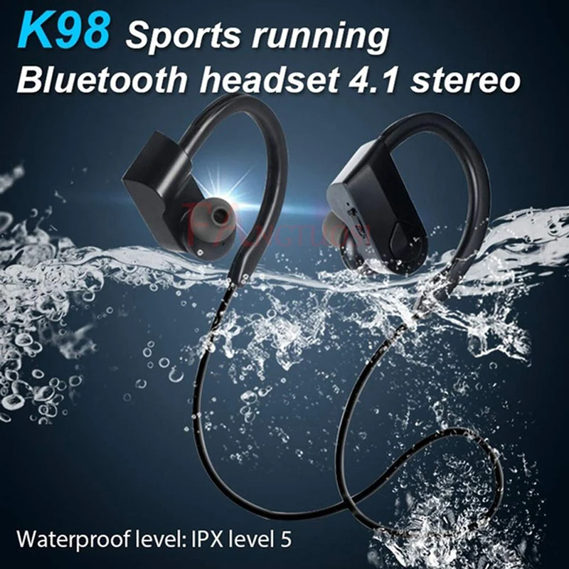 FANGTUOSI K98 Wireless Bluetooth Earphone Stereo Sport Running Headset with mic Handsfree Ear hook Earphones For Samsung Xiaomi