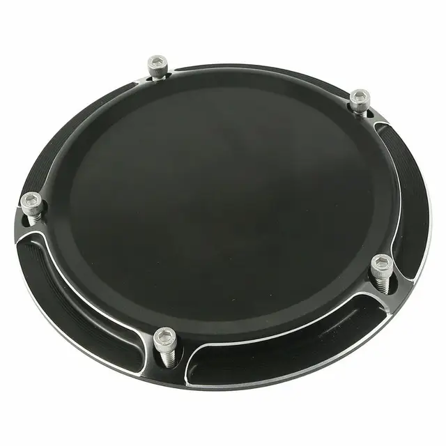$US $42.08  CNC Derby Cover Black For Harley 1999-17 Evolution 1340 Touring Twin Cam Road King Glide Softail Dy