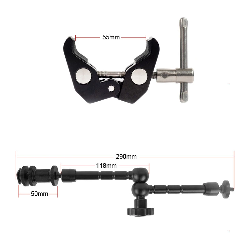 11-Inch-Adjustable-Friction-Articulating-Magic-Arm-Super-Clamp-for-SLR-LCD-Monitor-LED-Flash-Light (2)