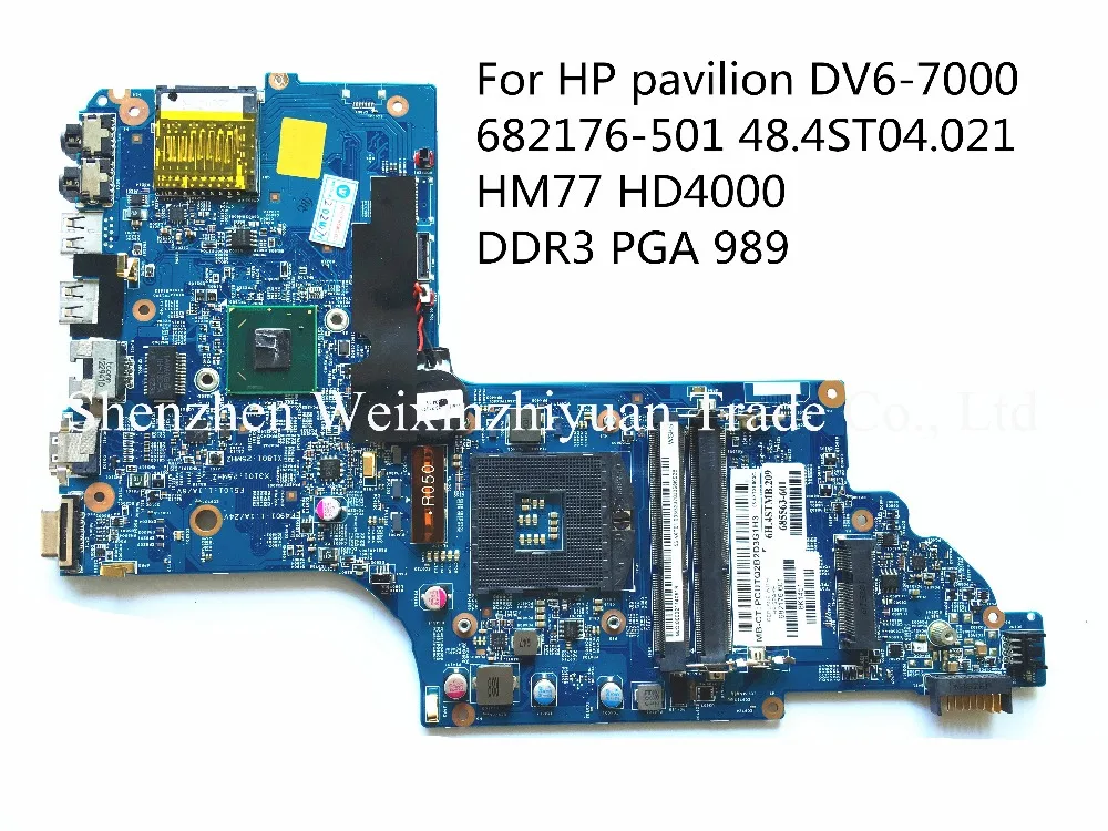 

For HP Pavilion DV6-7000 682176-501 Laptop Motherboard 48.4ST04.021 HM77 HD4000 DDR3 PGA 989 100% tested
