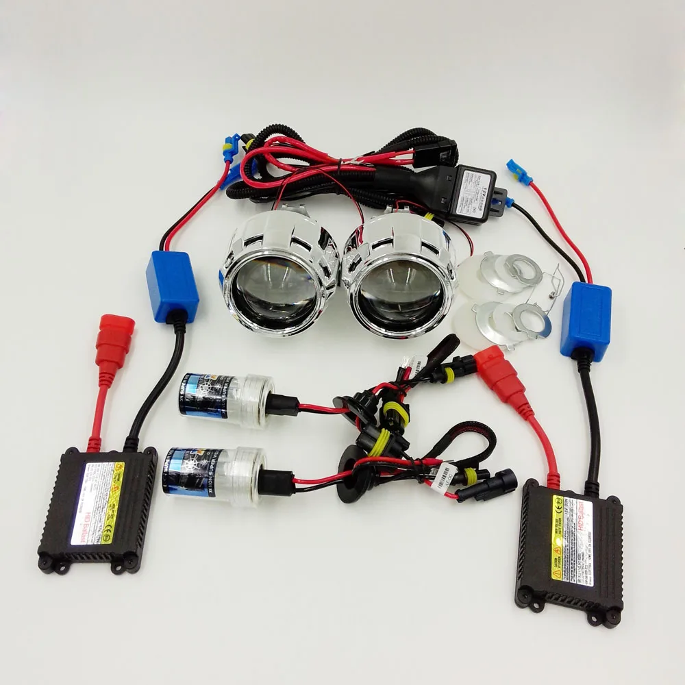 RONAN 2.5 Bi xenon Projector Lens+Xenon kit H1 AC+Relay wire with H4 H7