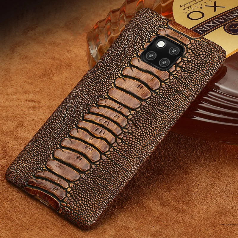 Phone Cases For Huawei P10 P20 P30 Lite Mate 9 10 20 lite Pro Case Ostrich Foot Texture Cover For Honor 8X 9 10 V20 P Smart case