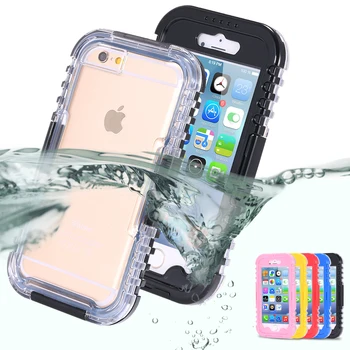 

IP-68 Waterproof Heavy Duty Hybrid Swim Diving Case For Apple iPhone 7 WaterDirtShock Proof Cell Phone Bags For iPhone 7 Plus