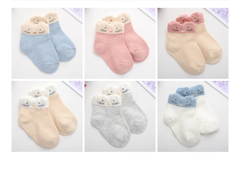 Хлопковые носки для малышей с принтом «Дисней» сетчатые детские носки с героями мультфильмов для новорожденных, 6 пар в партии