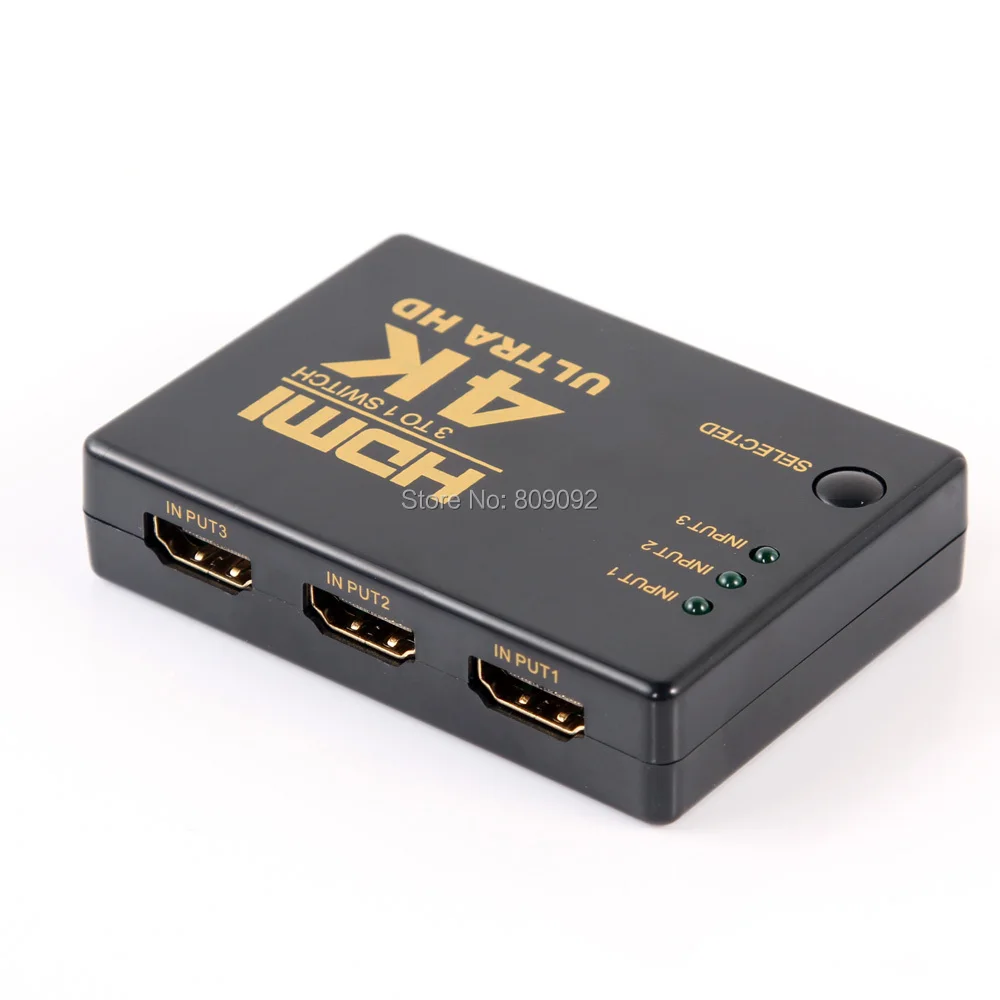 4 К * 2 К 1080P HDMI аудио-видео сигнала Splitter 3 Вход 1 Выход Switcher переключатель для DVD/PS4/HDTV