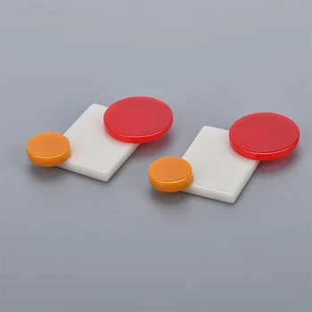 

20pcs/Lot 22*30MM Colorful acrylic round red yellow acetate plate Patch Sticker DIY handmade materials earrings jewelry Craft