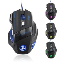 Cool 5500 DPI 7 Button LED Optical USB Wired Gaming Office Mouse Mice For Pro Gamer Desktop Laptop PC