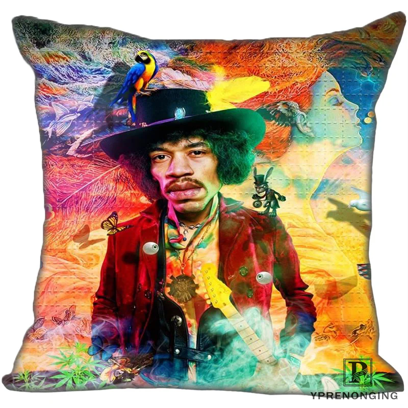 Для наращивания с лучшими продажами от Jimi-хендриксу(1) Подушка Чехол Спальня дома квадратная Наволочка на молнии(с одной стороны)#190404-01-158
