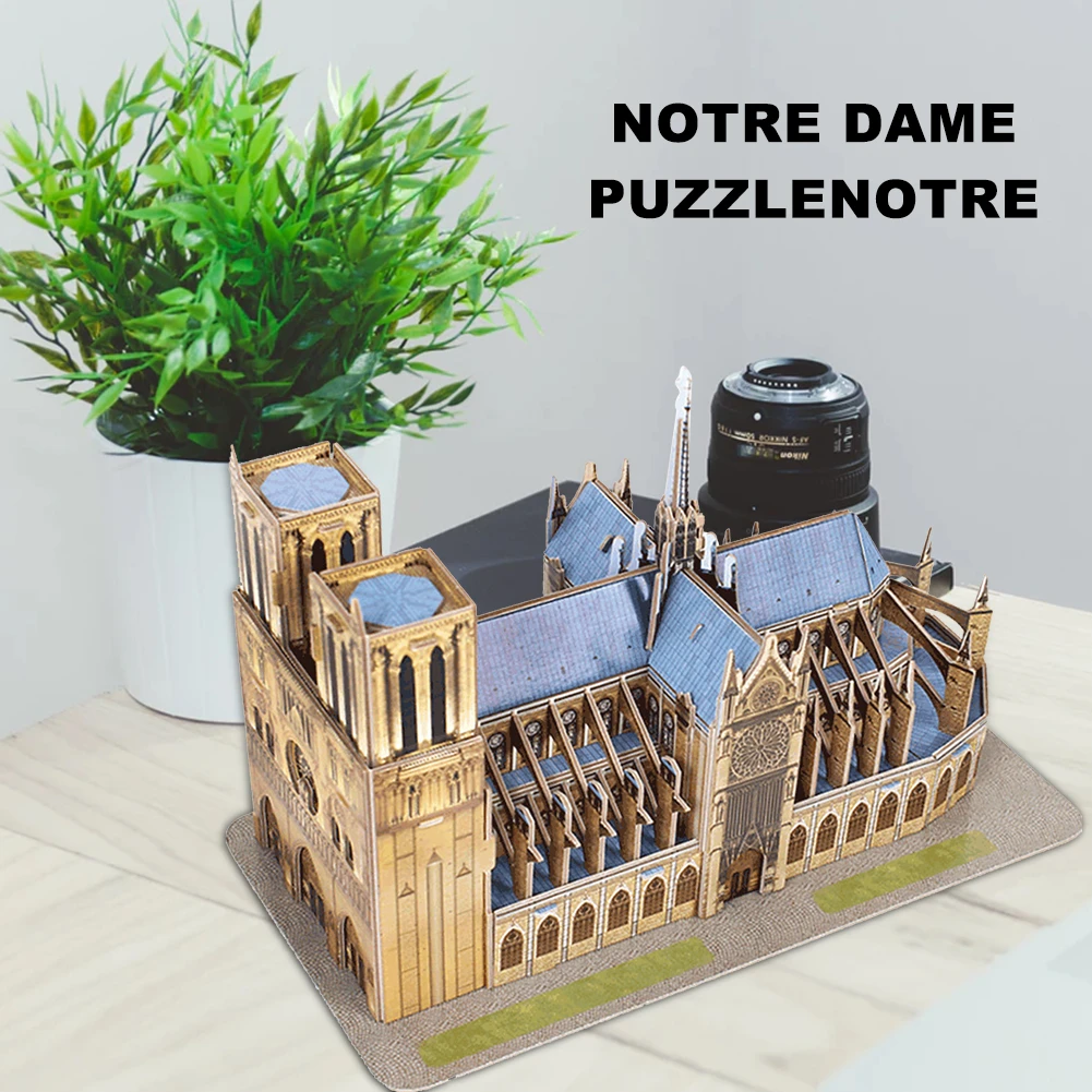 53 шт международно известная архитектура "Notre Dame De Paris" сделай сам "3D Бумага игрушки-головоломки для Украшения для детской