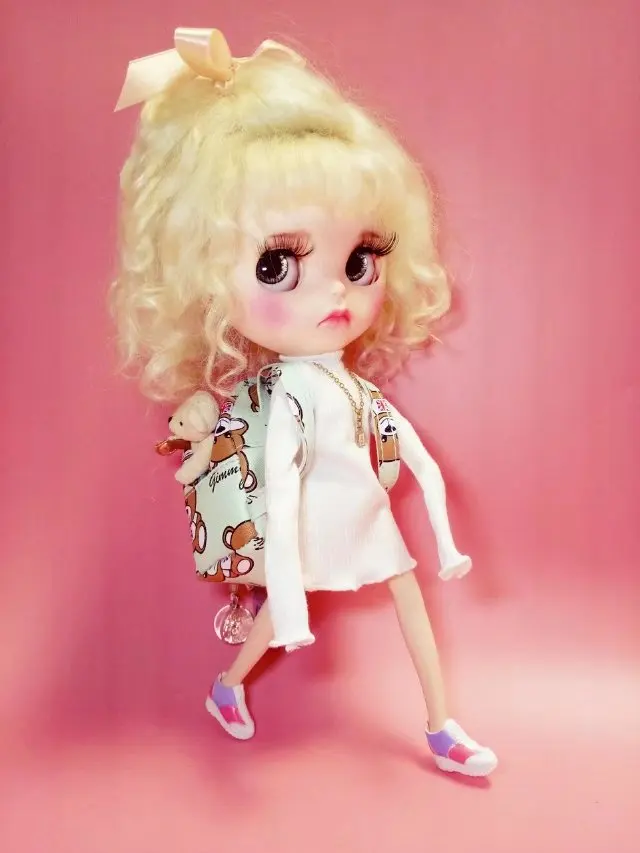 1 шт. милый медведь рюкзак сумка для 1/6 Blyth, Pullip, BJD куклы аксессуары