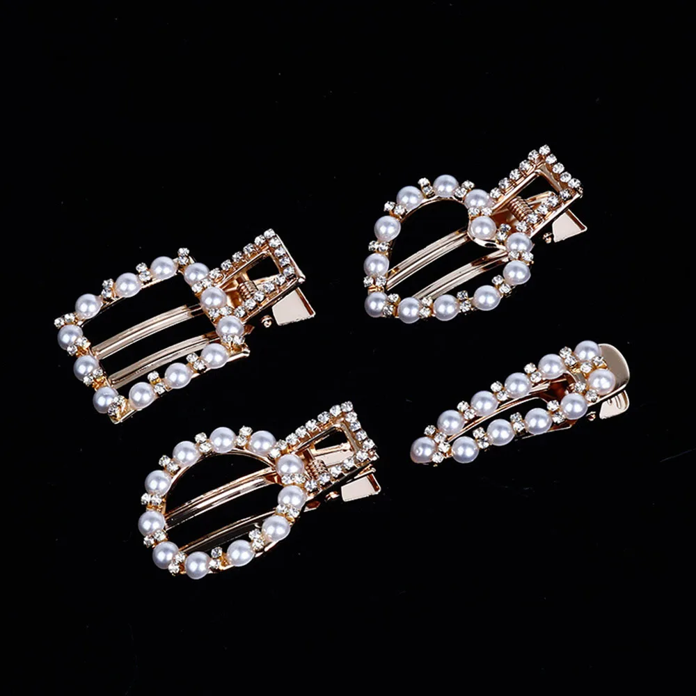 2019 Fashion Pearl Beads Hair Clip Barrette Handmade Stick Hair Clips Hairpin For Girls Hair Accessories Styling Tool