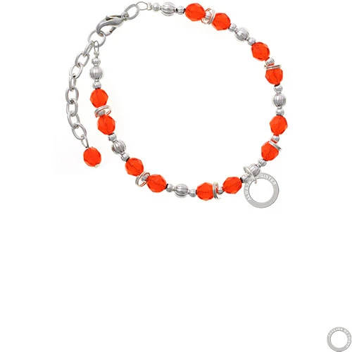 Always My Sister Eternity Ring Orange Beaded Bracelet