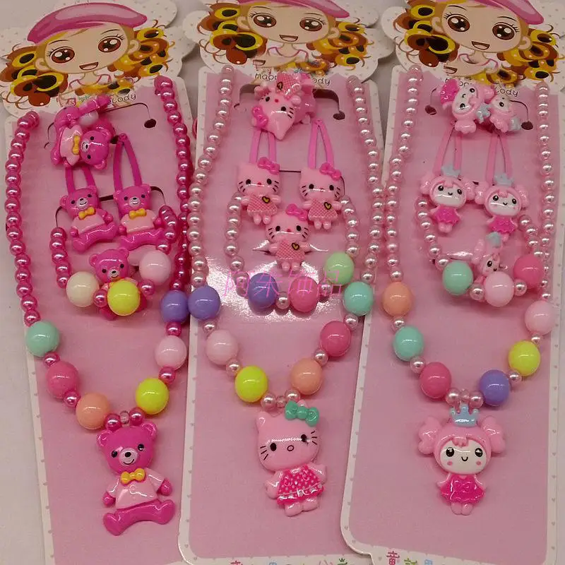 Fashion Children Headwear 5PCS/set t Hello Kitty Hair Clip Gum Elastic