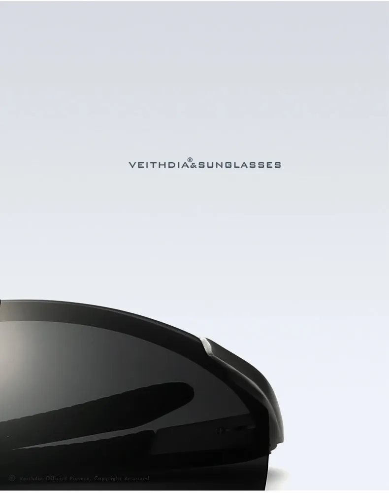 Мужские зеркальные солнцезащитные очки VEITHDIA, из алюминиево-магниевого сплава с поляризационными стеклами, модель 6588