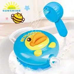 Новый Детские игрушки ванны ручной Насадки для душа утка водяной насос Ванна Плавательный распыления воды забавные игрушки