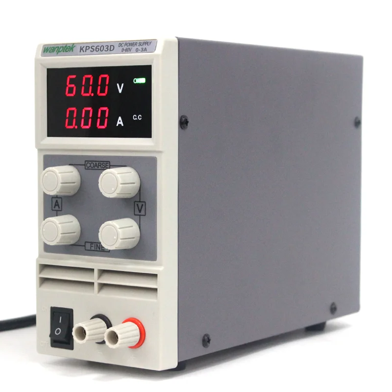 KPS603D 조정 가능한 정밀 스위치 DC 전원 공급 장치 보호 기능 0-60V/0-3A 110V-230V 0.1V/0.01A EU