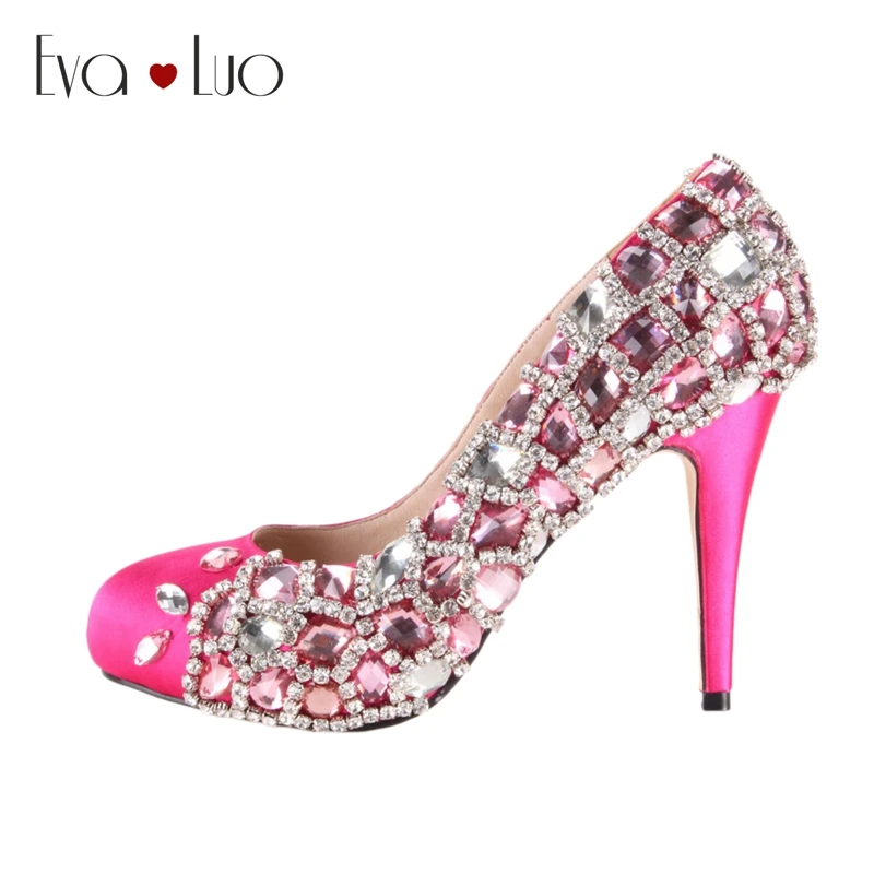 fuchsia pink high heels