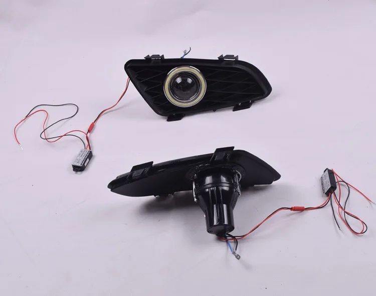 QINYI светодиодный DRL Angel Eye для Mazda 6 2003-2008 дневные ходовые огни H11 55 Вт галогенный противотуманный светильник