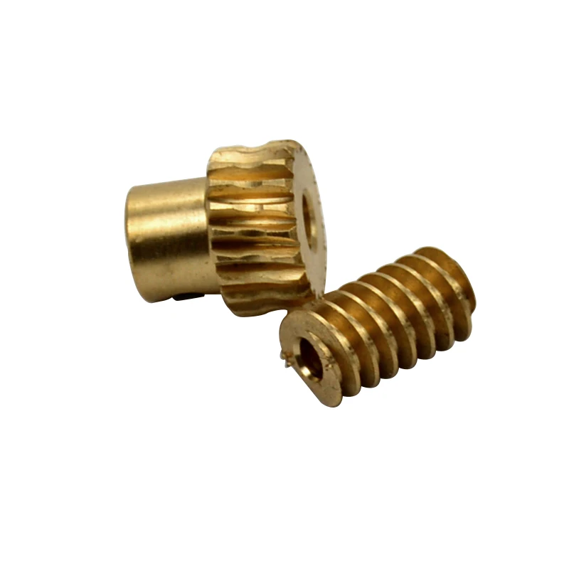 AIYIMA 1 par 0,5 Modulus relación de reducción pequeña de salida de Motor 1:10 engranaje de rueda de gusano de cobre para DIY AIYIMA 1 par 0,5 Modulus relación de reducción pequeña de salida de Motor 1:10 engranaje de rueda de gusano de cobre para DIY