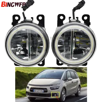 

2PCS LED Fog Light with Angel Eye Daytime Running Light DRL For Citroen C4 2004-2015 For Citroen C4 Picasso