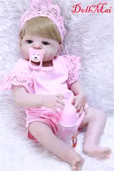 22 "новый ручной полный силиконовые возрождается детские куклы реалистичные для маленьких девочек принцесса куклы для детей Bebe Кукла