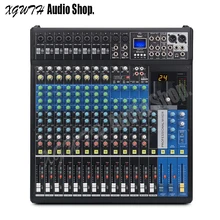 Профессиональный 16XU MP3 аудио микшер 16-канальный USB Bluetooth микшерный пульт с 24 цифровой эффекты реверберации для сцены DJ