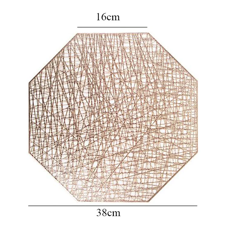 1 قطعة الإبداعية مثمنة تحديد الموقع ل طاولة طعام الحصير قواعد أكواب من البلاستيك الجوف الغربية حصيرة العزل عدم الانزلاق منصات ديكور المنزل ...