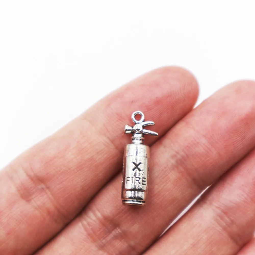 

12pcs Tibetan Silver Plated Fire extinguisher Charms for Jewelry Making Accessories DIY 23*8*7mm