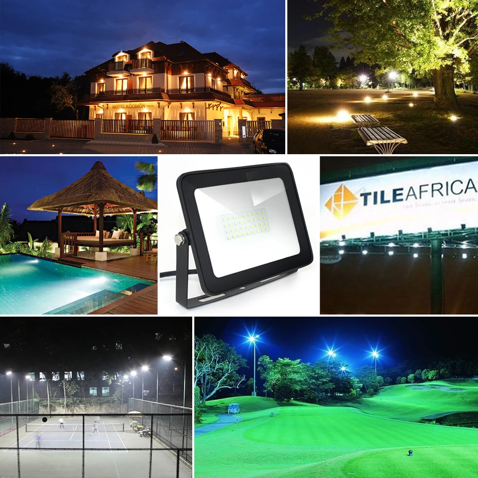 Ultrathin LED Flood Light 170-260V Waterproof IP65 15W 30W 60W 100W 150W 200W Led Floodlight Outdoor Lighting Refletor LED